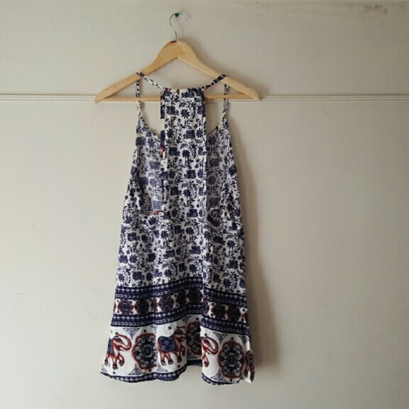 Boho Floral Summer Beach Dress - Picture 3 of 4