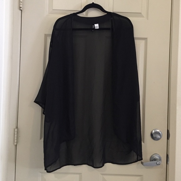 Black thin Kimono