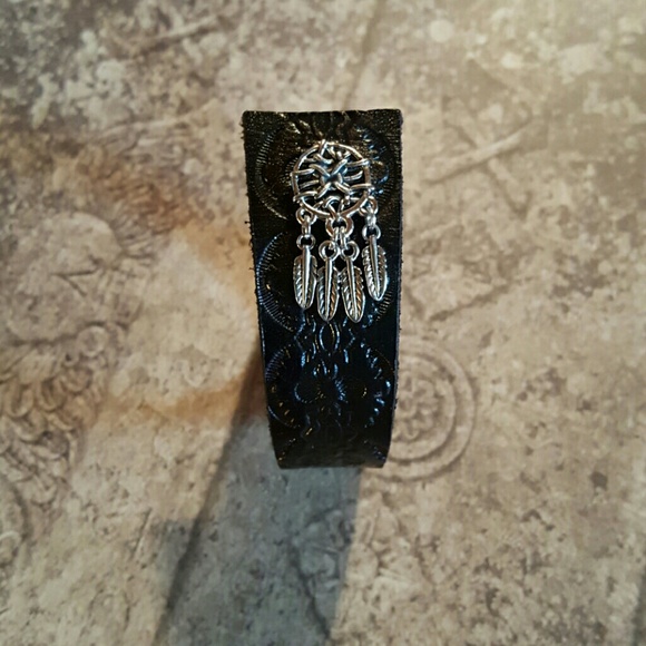 Bohemian Style Leather Cuff Bracelet Handmade