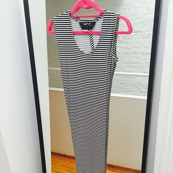 Norma Kamali black and white maxi