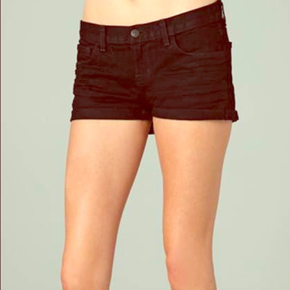 J Brand black denim shorts