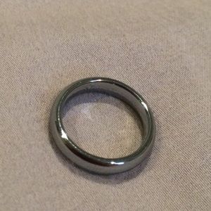 Silver Tungsten women's wedding band