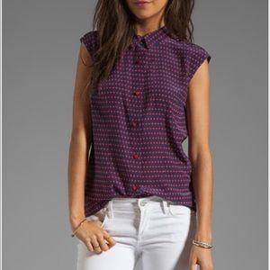 Marc by Marc Jacobs Izzy Dot Silk Top