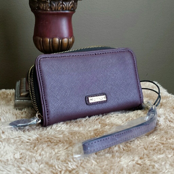 ALDO - Plum Purple Zipper Wallet Wristlet - NWT