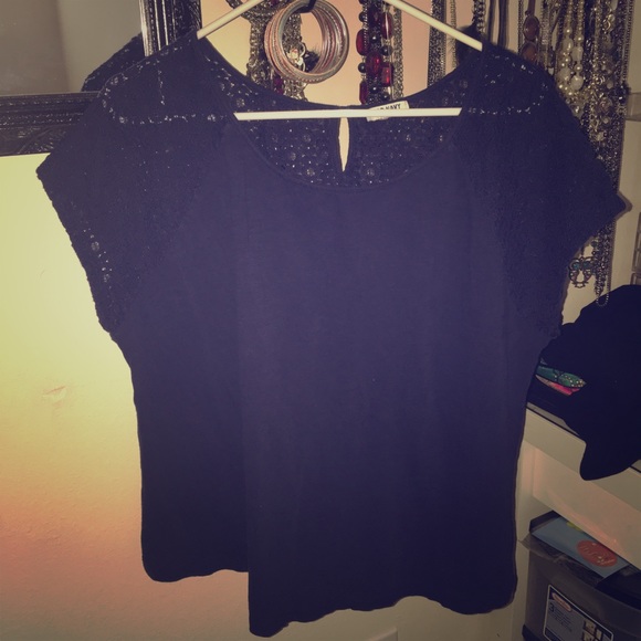 Navy Blue crochet top