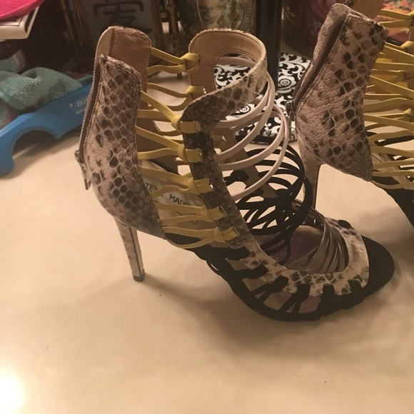 Sleik snake print mutilcolor strap heel - Picture 3 of 4