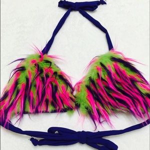 Rave Fur Bra Top