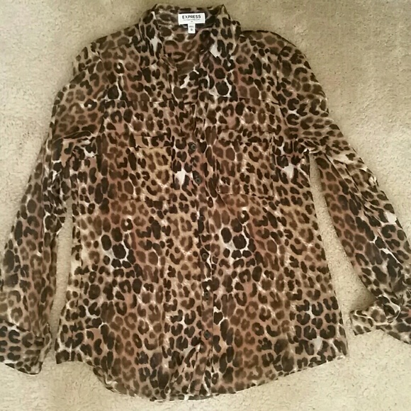 Express Leopard Porto Fino blouse