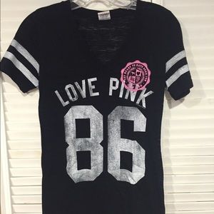 Victoria's Secret PINK Graphic V-Neck Tee