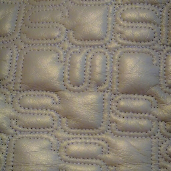 SOLD St. John Gold Leather Jacket Womens - Picture 2 of 4