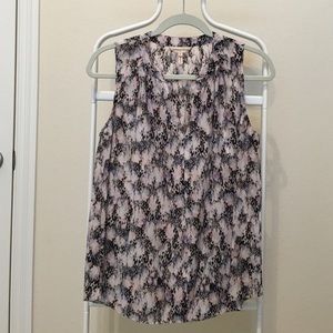 Rebecca Taylor Print V-neck Silk Top