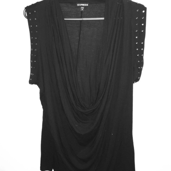 Express cowl neck rocker style top! W/ stud detail