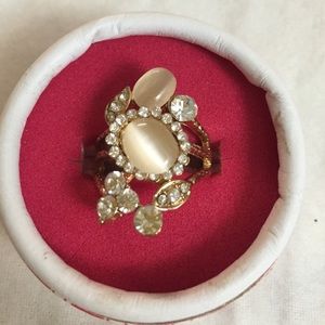 White stone ring