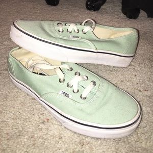 Vans Mint Green Low Top Sneakers