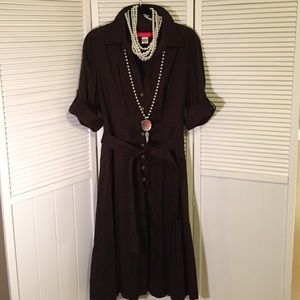 Anne Klein Brown Knee Length Dress