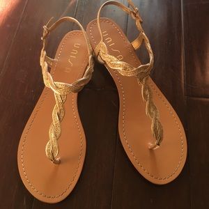 Unisa gold thing sandals