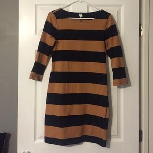 Striped knit dress.
