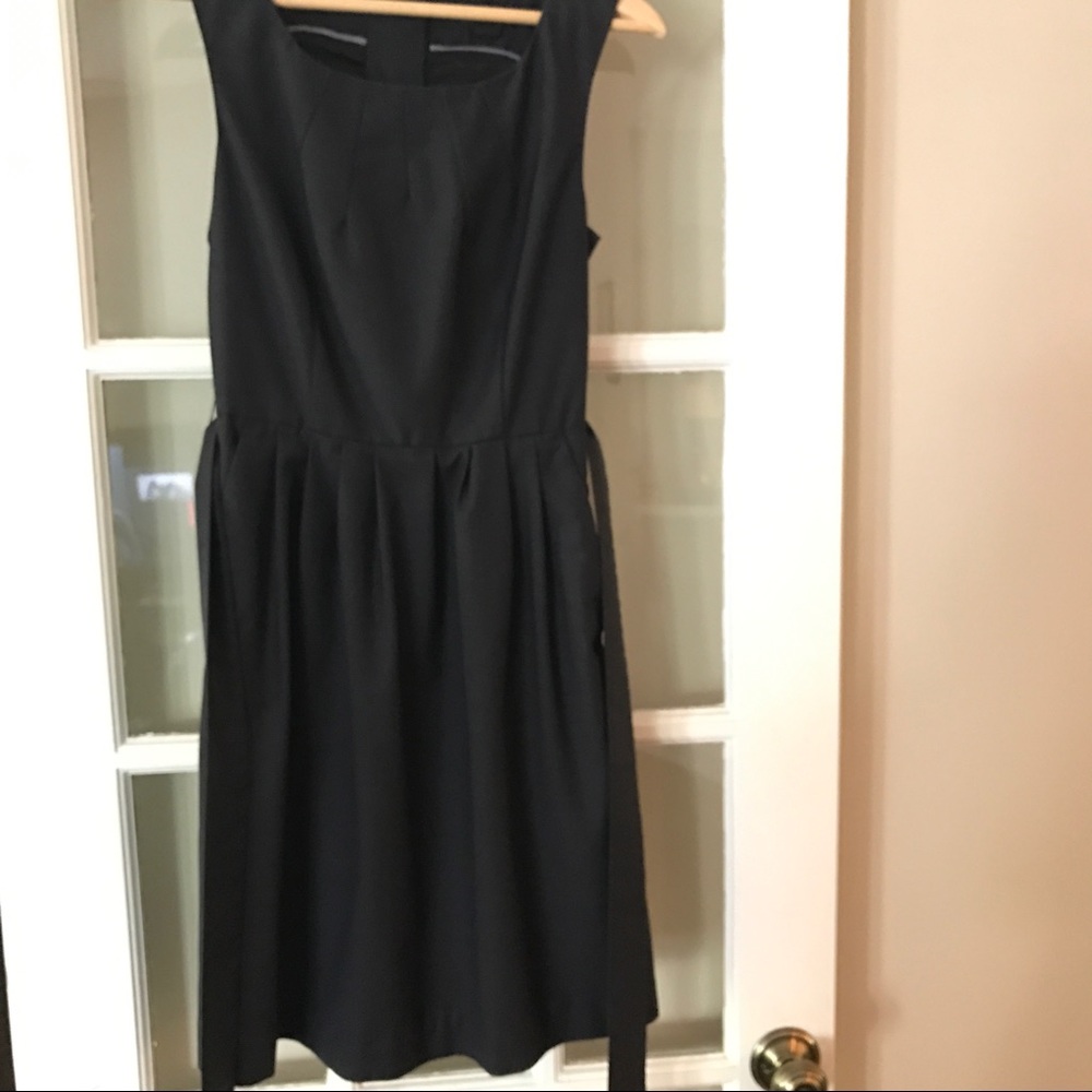H&M navy blue fit and flare