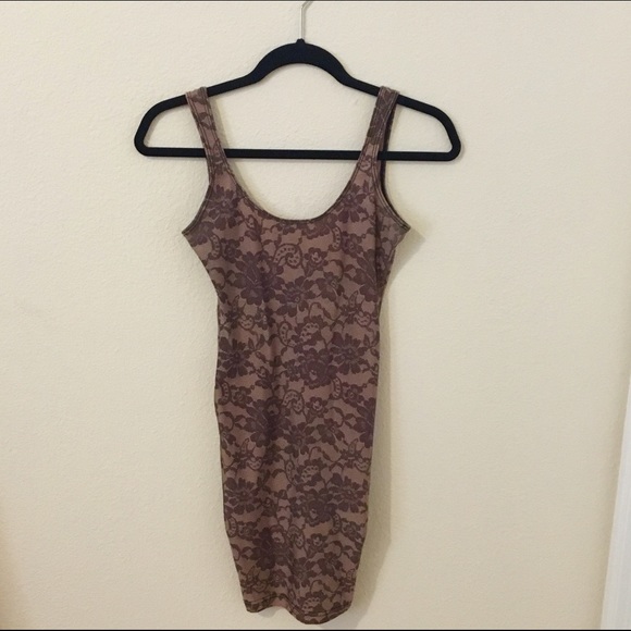 AMERICAN APPAREL floral printed, bodycon dress
