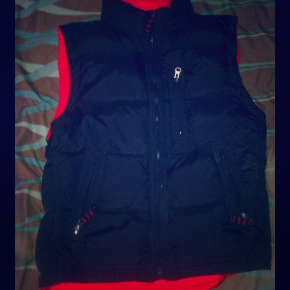 Black and Red Puffer Vest by GAP