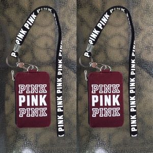PINK VS Maroon Lanyard