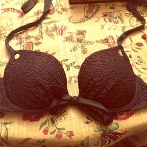 Victoria's Secret black push up bikini top