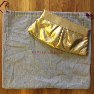 Lauren Merkin "Eve" Gold Clutch