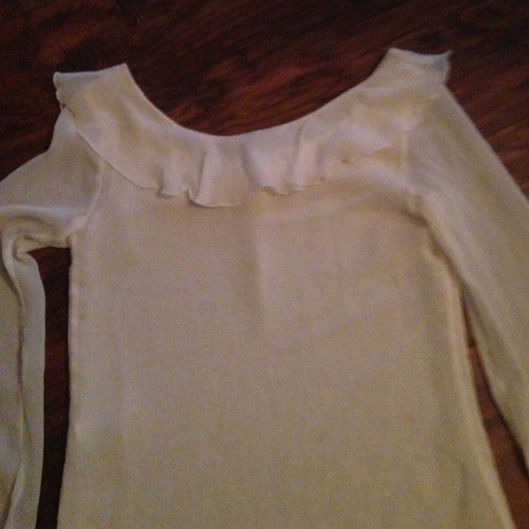sheer ivory top - Picture 3 of 3