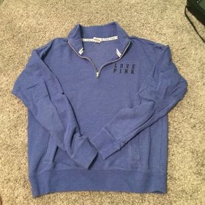 Royal blue PINK quarter zip with front pocket