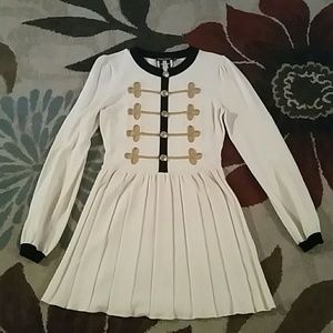 Cream Mini Knit Sweater Dress