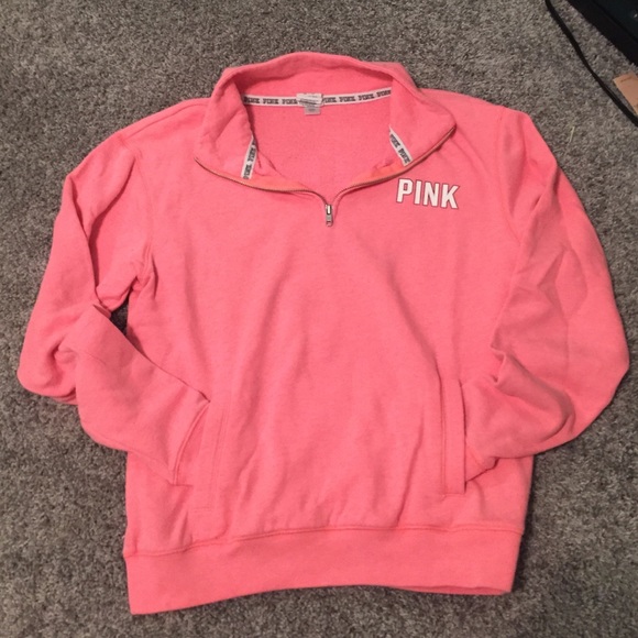 Super cute neon pink quarter zip