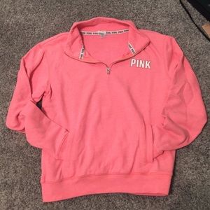 Super cute neon pink quarter zip