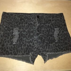 Printed denim Shorts