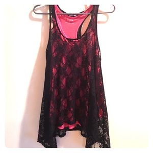 Express lace racer back tank!