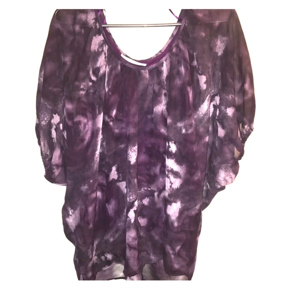 Purple bubble sleeve blouse from Nordstrom!