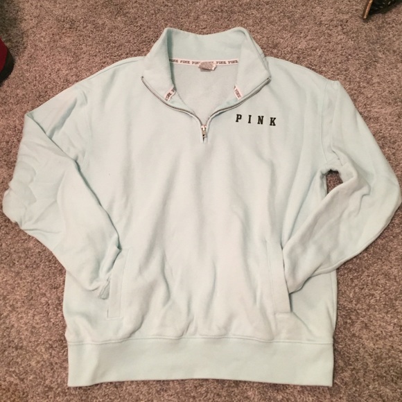 PINK baby blue quarter zip