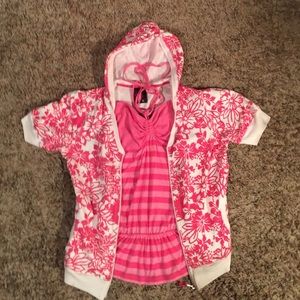 2 Piece Hot Pink Halter/Jacket Set, Size Large💅🏻