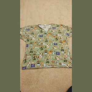 Animal scrub top