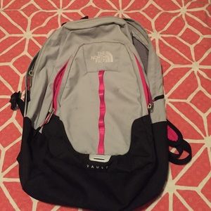 The North Face backpack.