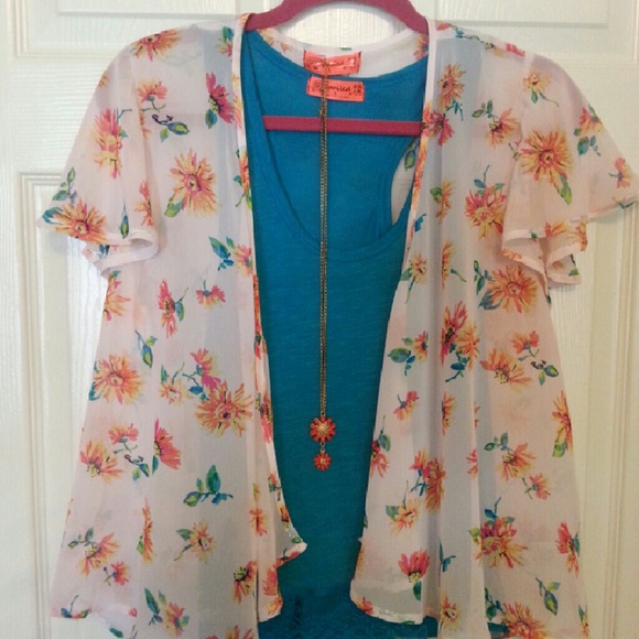 Floral 2 piece shirt