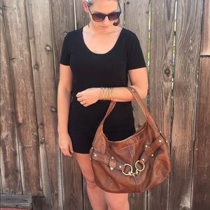 Timeless Leather Coach Hobo Satchel