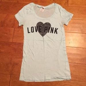 PINK light blue tee