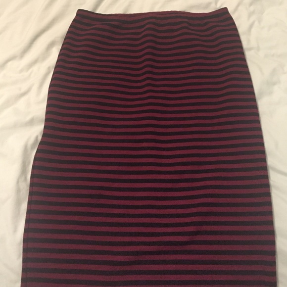 Black and Red Midi Skirt
