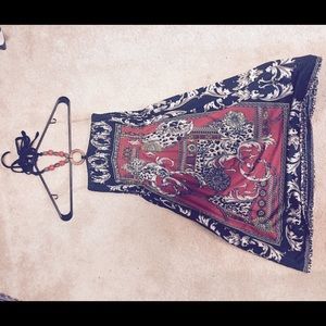 Tube top dress with a beaded halter tie