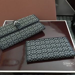 Coach signature wallet and checkbook