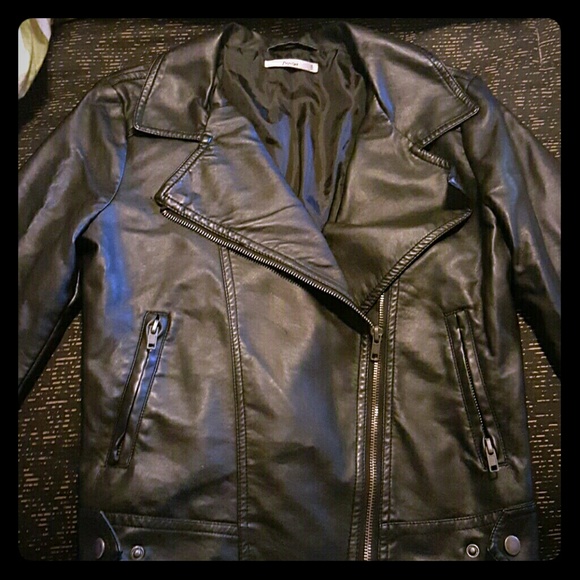 Black leather jacket