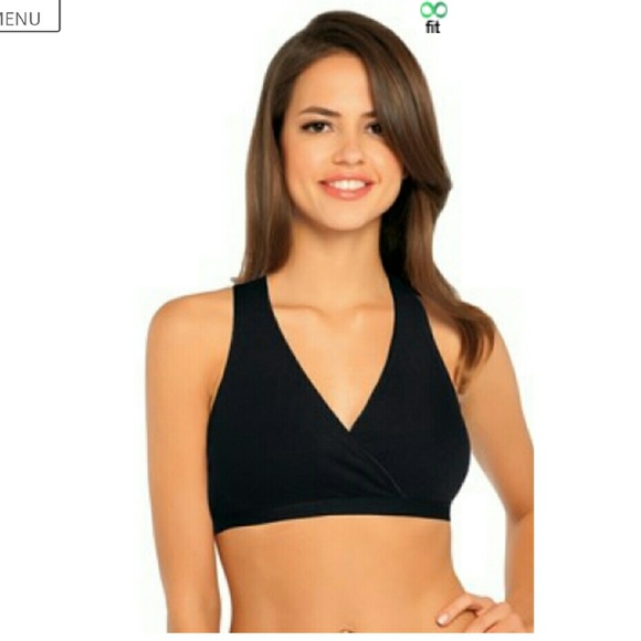 Black nursing sleep bra