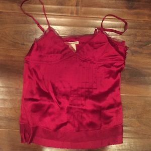 Ruby Red satin camisole