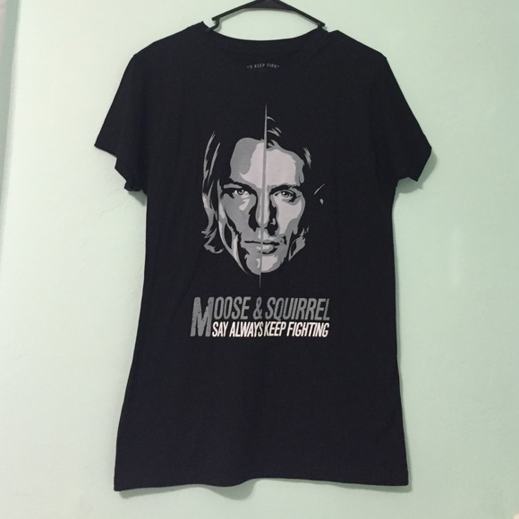 moose and squirrel graphic tee