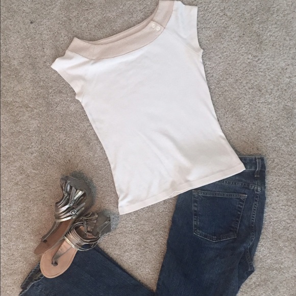 GAP Cream Boatneck Blouse
